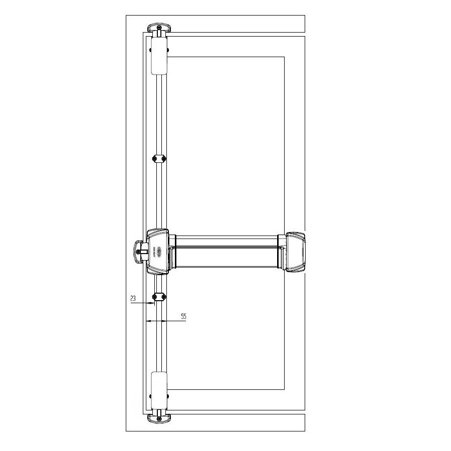 Lockwood 3 Point FLUID Panic Exit Device VL 900mm - Beveridge Locksmiths